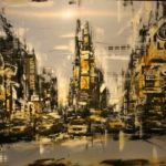 Christian Henze „Großstadt“ Original Malerei auf Aluminium 120 x 100 cm